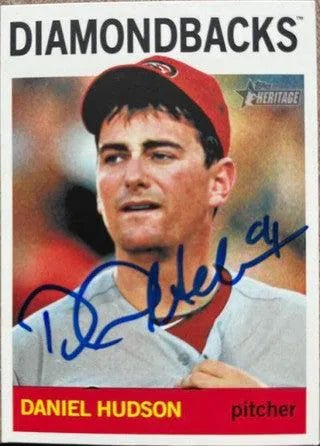Daniel Hudson Signed 2013 Topps Heritage Baseball Card - Arizona Diamondbacks