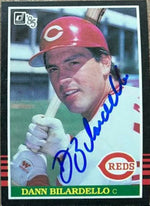 Dann Bilardello Signed 1985 Donruss Baseball Card - Cincinnati Reds