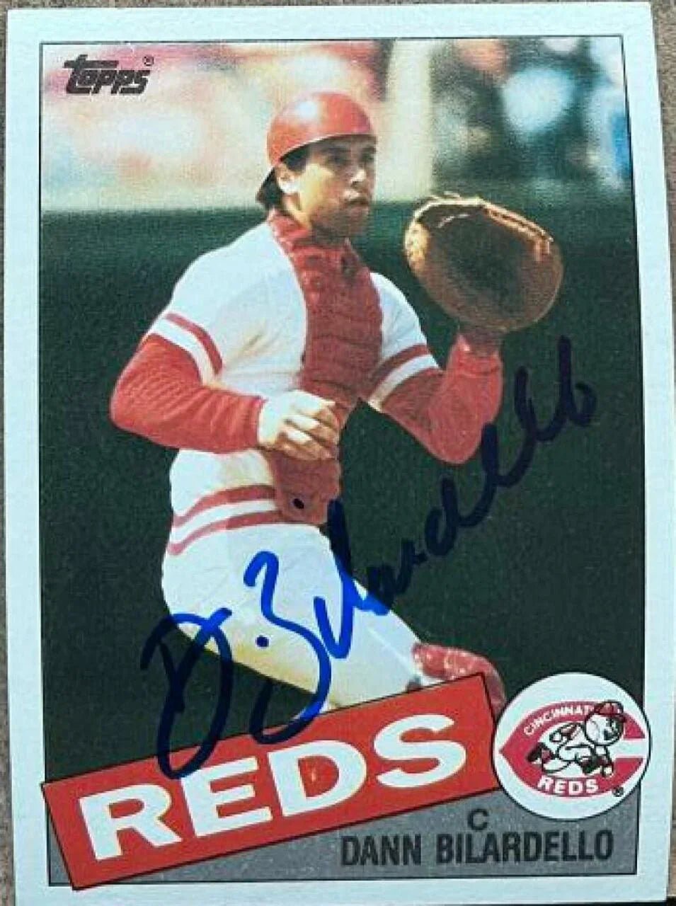 Dann Bilardello Signed 1985 Topps Baseball Card - Cincinnati Reds