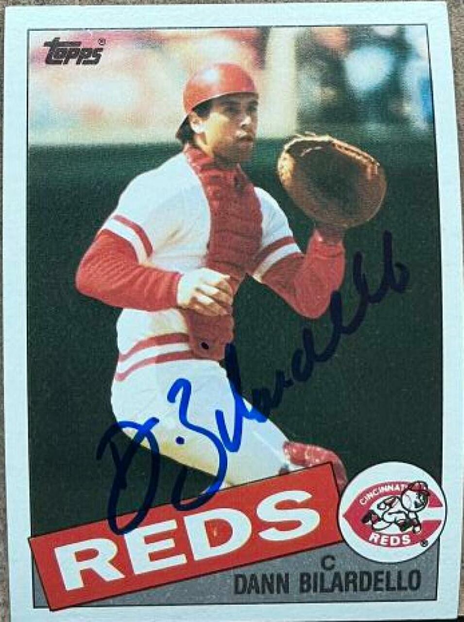 Dann Bilardello Signed 1985 Topps Baseball Card - Cincinnati Reds - PastPros
