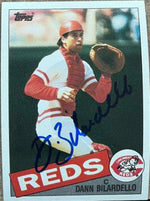 Dann Bilardello Signed 1985 Topps Baseball Card - Cincinnati Reds - PastPros