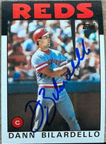 Dann Bilardello Signed 1986 Topps Baseball Card - Cincinnati Reds - PastPros