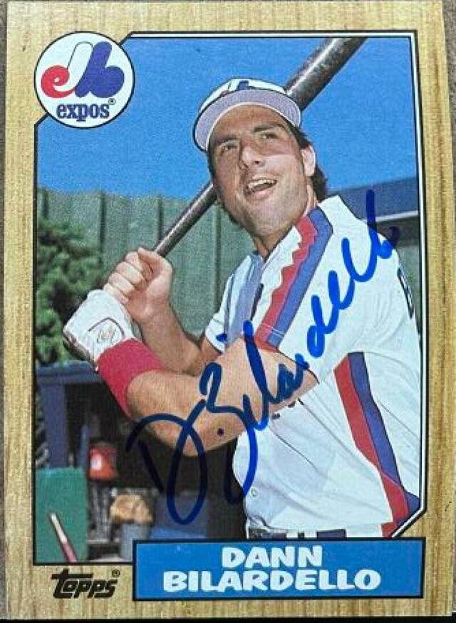 Dann Bilardello Signed 1987 Topps Baseball Card - Montreal Expos - PastPros