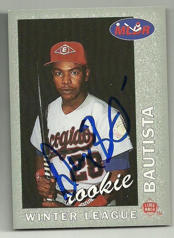 Danny Bautista Signed 1993 Lime Rock Baseball Card - Escogido Leones - PastPros