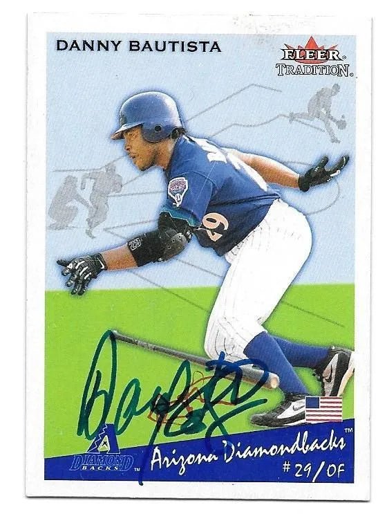 Danny Bautista Signed 2002 Fleer Tradition Baseball Card - Arizona Diamondbacks