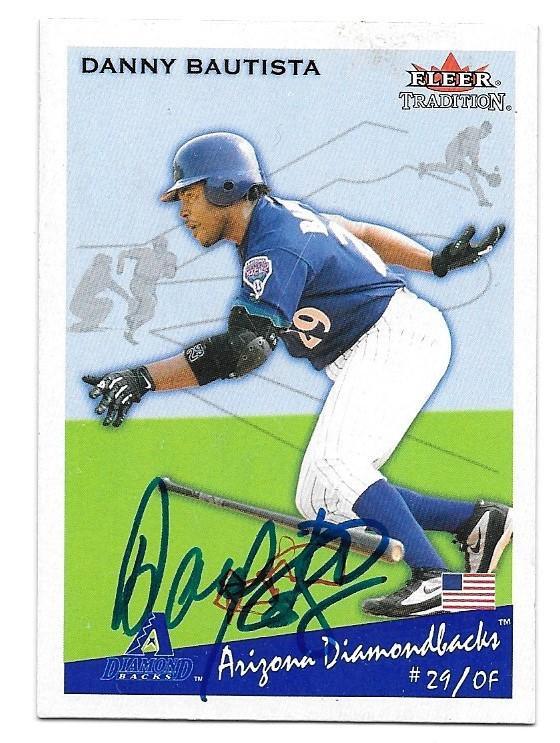 Danny Bautista Signed 2002 Fleer Tradition Baseball Card - Arizona Diamondbacks - PastPros