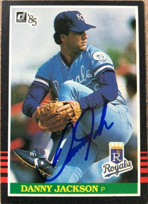Danny Jackson Signed 1985 Donruss Baseball Card - Kansas City Royals - Very Rarely Signed ERROR card - PastPros