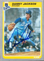 Danny Jackson Signed 1985 Fleer Baseball Card - Kansas City Royals - PastPros