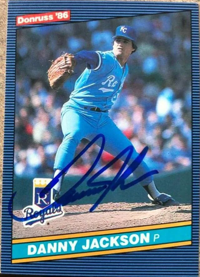 Danny Jackson Signed 1986 Donruss Baseball Card - Kansas City Royals