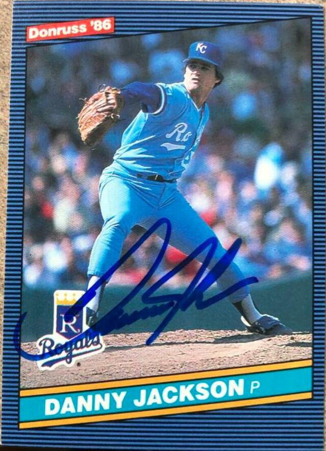Danny Jackson Signed 1986 Donruss Baseball Card - Kansas City Royals - PastPros