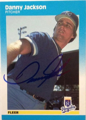 Danny Jackson Signed 1987 Fleer Baseball Card - Kansas City Royals