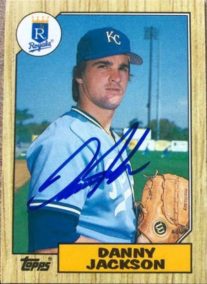 Danny Jackson Signed 1987 Topps Traded Baseball Card - Kansas City Royals