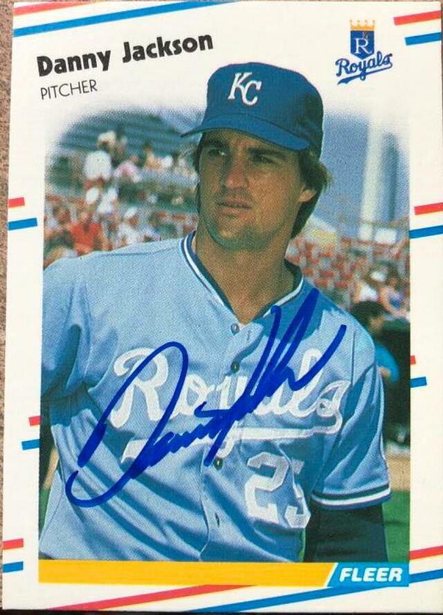 Danny Jackson Signed 1988 Fleer Baseball Card - Kansas City Royals - PastPros