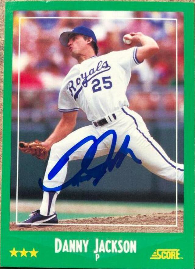 Danny Jackson Signed 1988 Score Baseball Card - Kansas City Royals - PastPros