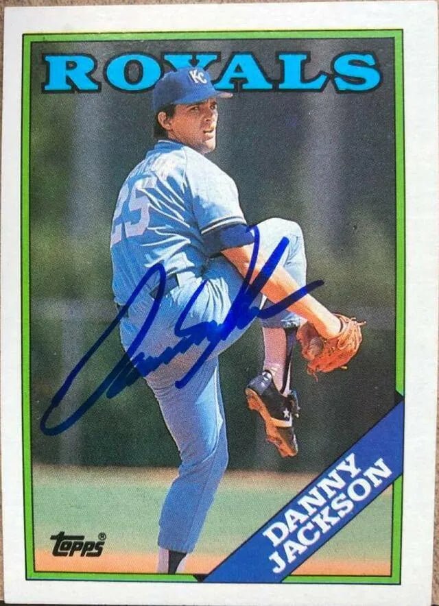 Danny Jackson Signed 1988 Topps Baseball Card - Kansas City Royals