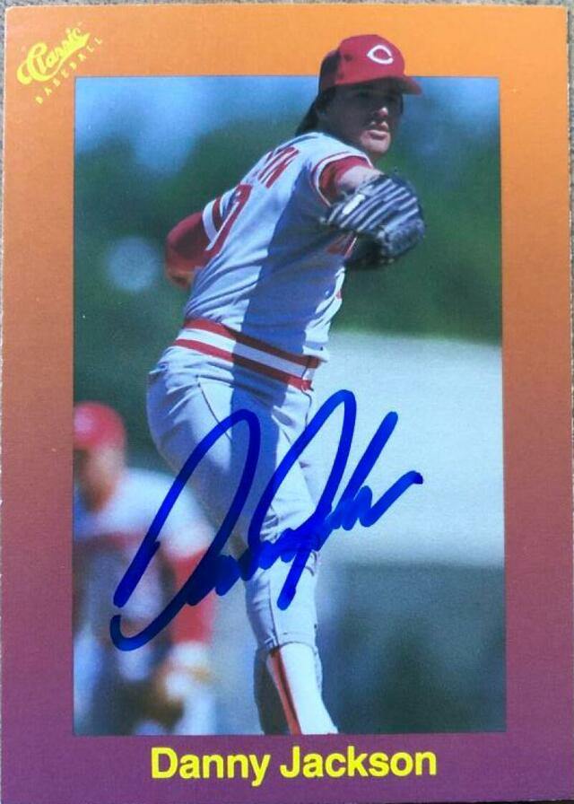 Danny Jackson Signed 1989 Classic Baseball Card - Cincinnati Reds - PastPros
