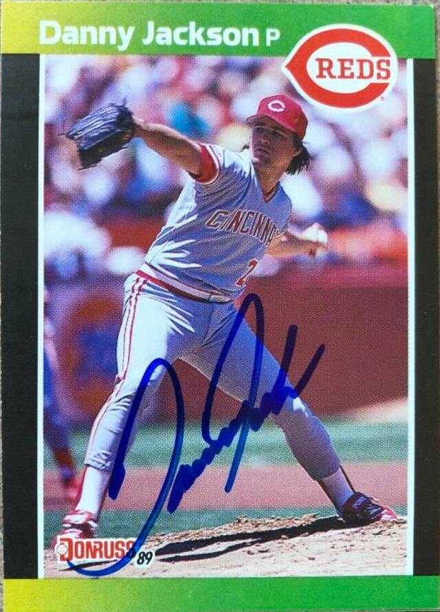 Danny Jackson Signed 1989 Donruss Baseball Card - Cincinnati Reds - PastPros