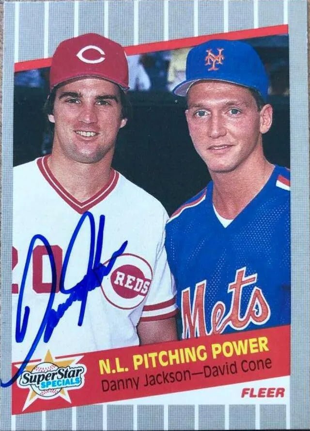 Danny Jackson Signed 1989 Fleer Baseball Card #636 - Cincinnati Reds