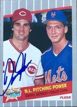 Danny Jackson Signed 1989 Fleer Baseball Card #636 - Cincinnati Reds