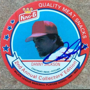 Danny Jackson Signed 1989 King B Discs Baseball Card - Cincinnati Reds