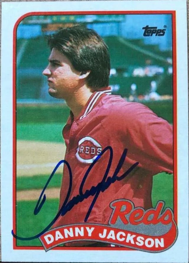 Danny Jackson Signed 1989 Topps Baseball Card - Cincinnati Reds