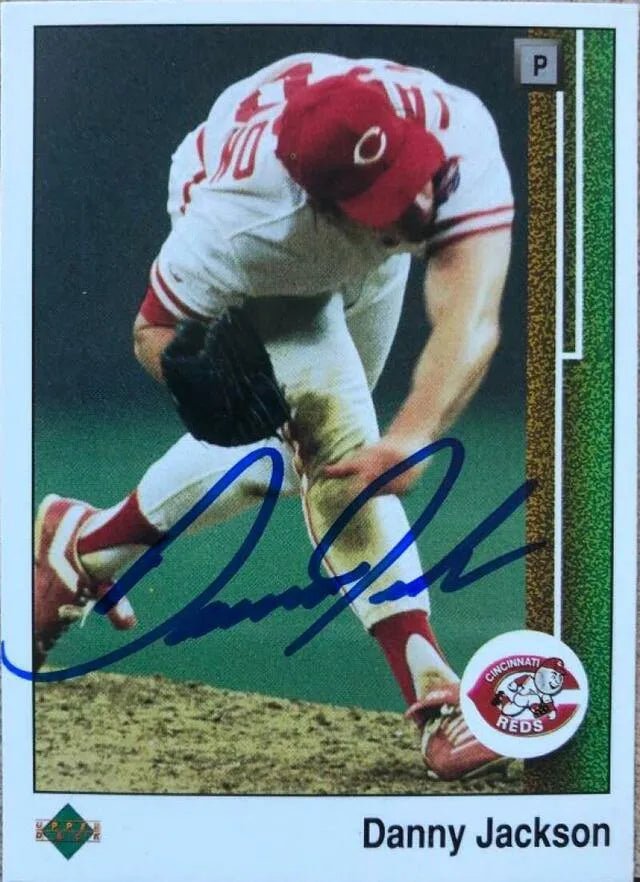 Danny Jackson Signed 1989 Upper Deck Baseball Card - Cincinnati Reds