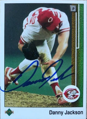 Danny Jackson Signed 1989 Upper Deck Baseball Card - Cincinnati Reds