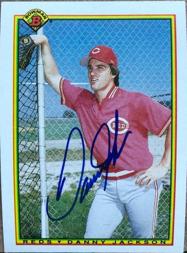 Danny Jackson Signed 1990 Bowman Baseball Card - Cincinnati Reds - PastPros