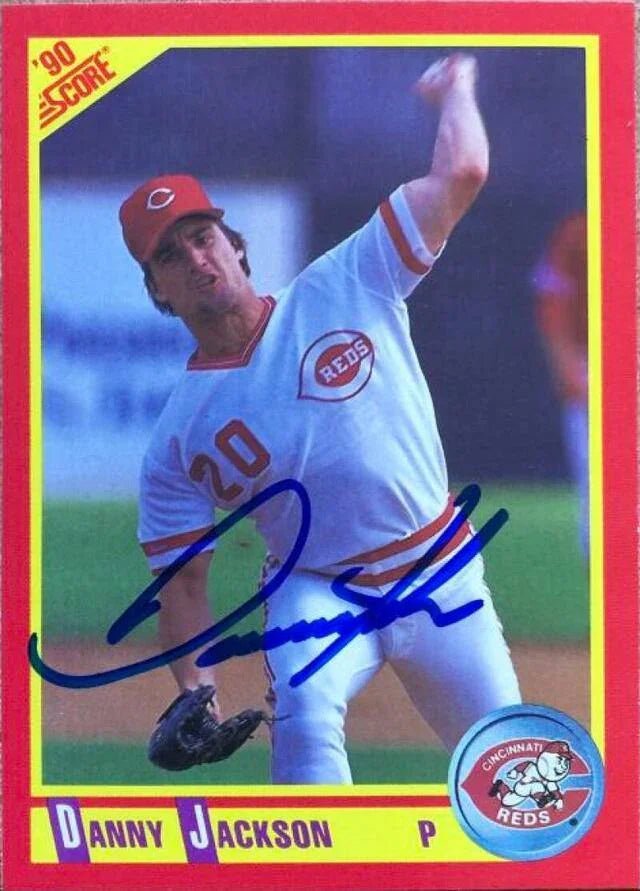 Danny Jackson Signed 1990 Score Baseball Card - Cincinnati Reds