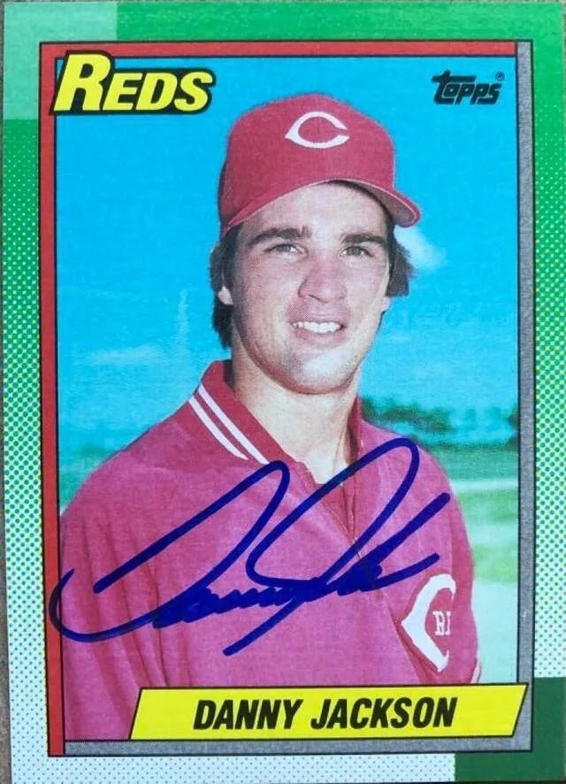 Danny Jackson Signed 1990 Topps Baseball Card - Cincinnati Reds