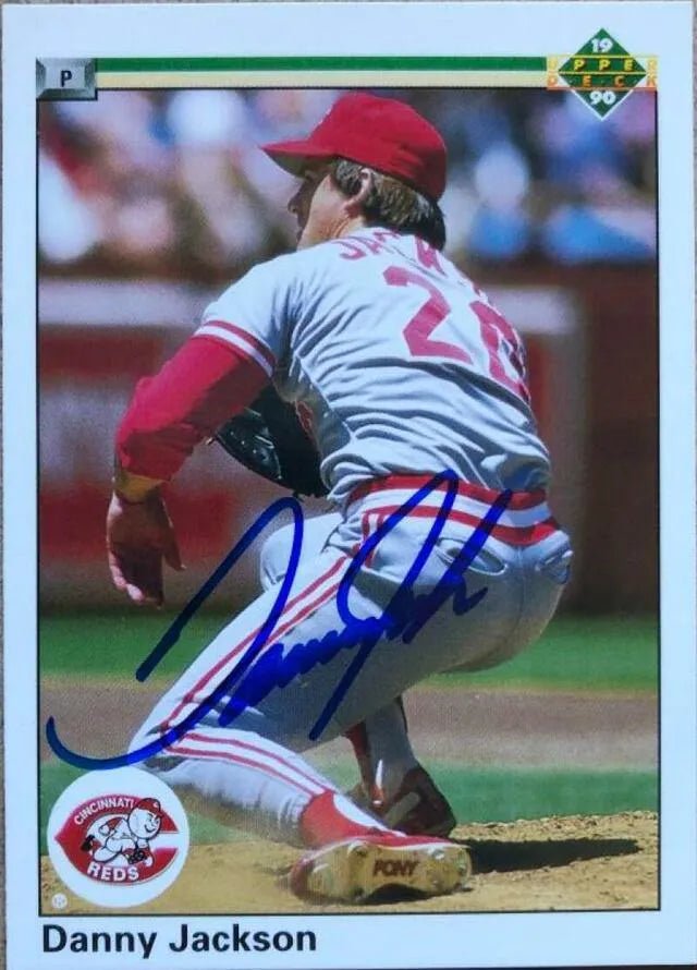 Danny Jackson Signed 1990 Upper Deck Baseball Card - Cincinnati Reds