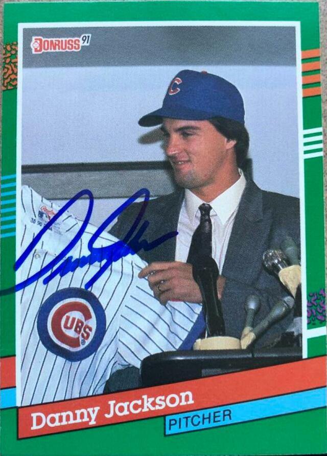 Danny Jackson Signed 1991 Donruss Baseball Card - Chicago Cubs - PastPros