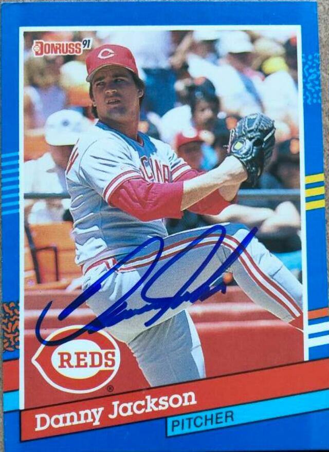 Danny Jackson Signed 1991 Donruss Baseball Card - Cincinnati Reds - PastPros