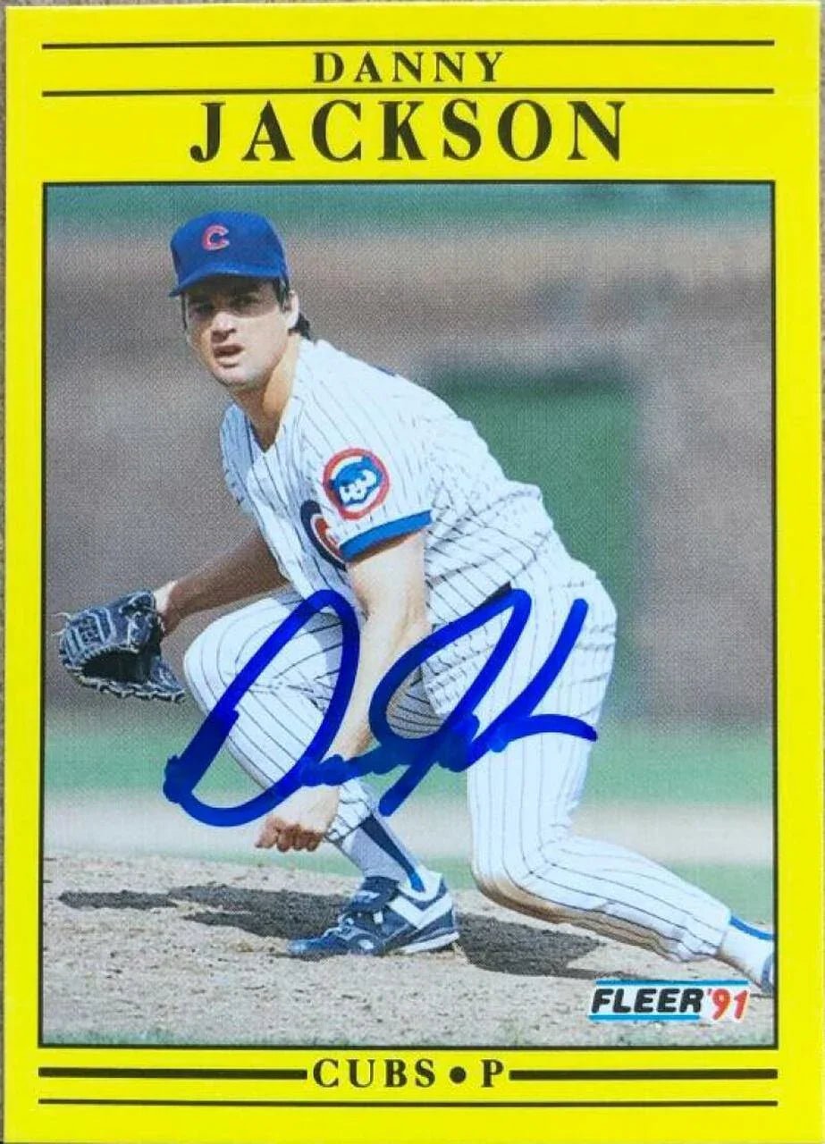 Danny Jackson Signed 1991 Fleer Update Baseball Card - Chicago Cubs