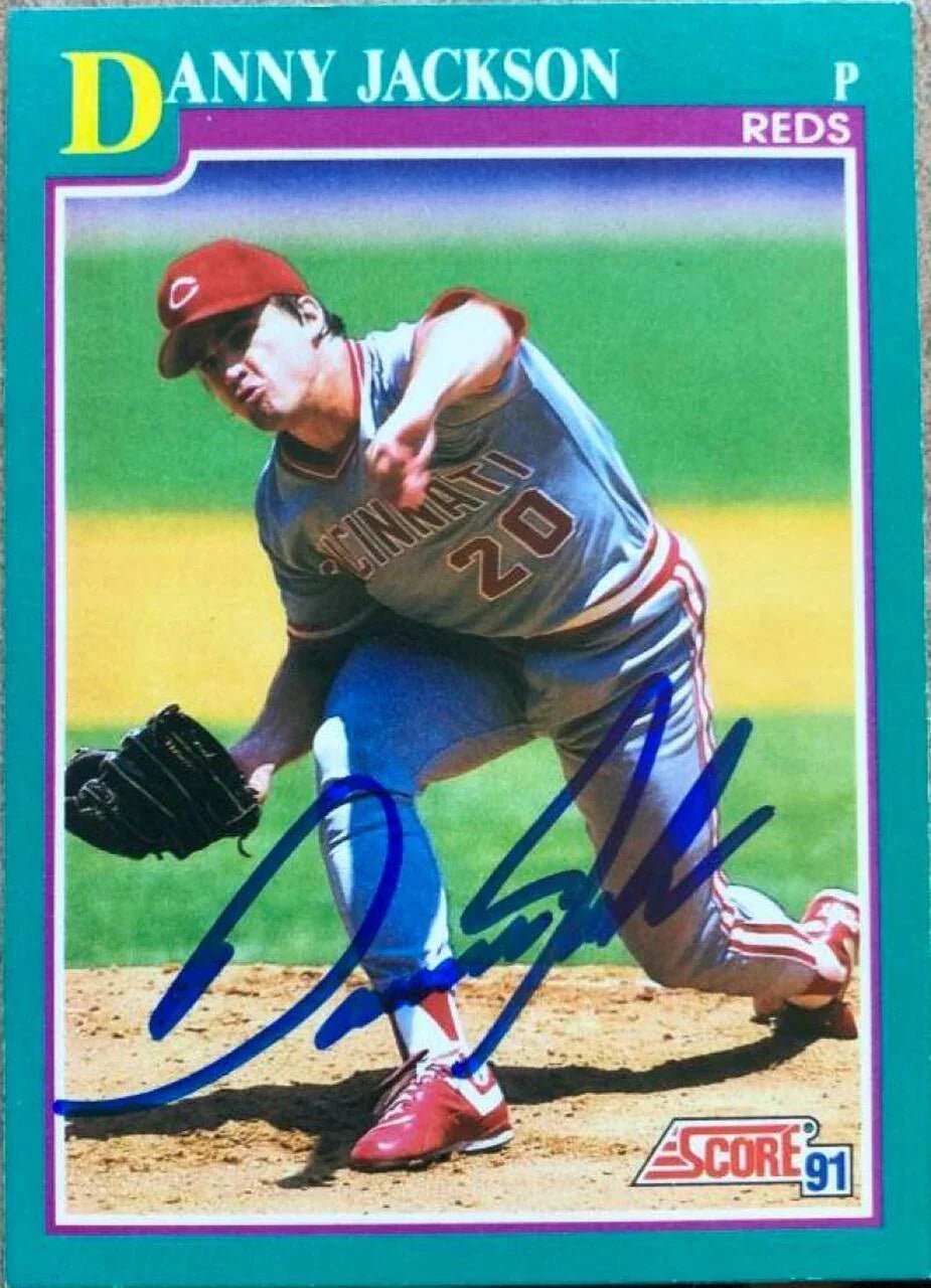 Danny Jackson Signed 1991 Score Baseball Card - Cincinnati Reds