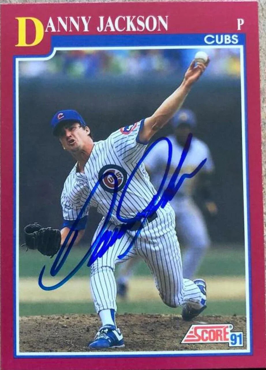Danny Jackson Signed 1991 Score Rookie/Traded Baseball Card - Chicago Cubs