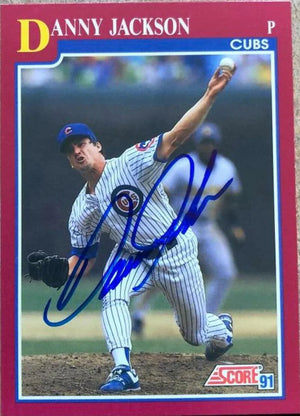 Danny Jackson Signed 1991 Score Rookie/Traded Baseball Card - Chicago Cubs