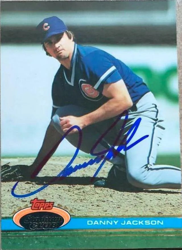 Danny Jackson Signed 1991 Stadium Club Baseball Card - Chicago Cubs
