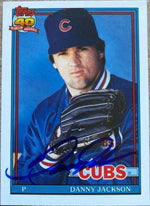 Danny Jackson Signed 1991 Topps Traded Baseball Card - Chicago Cubs
