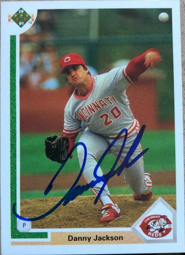Danny Jackson Signed 1991 Upper Deck Baseball Card - Cincinnati Reds - PastPros