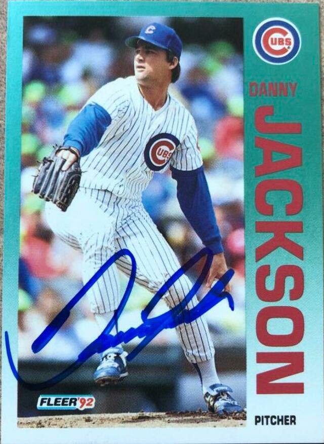 Danny Jackson Signed 1992 Fleer Baseball Card - Chicago Cubs - PastPros
