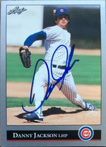 Danny Jackson Signed 1992 Leaf Baseball Card - Chicago Cubs