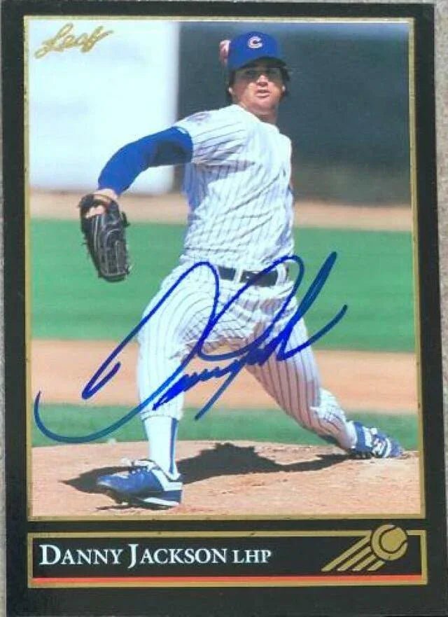 Danny Jackson Signed 1992 Leaf Black Gold Baseball Card - Chicago Cubs