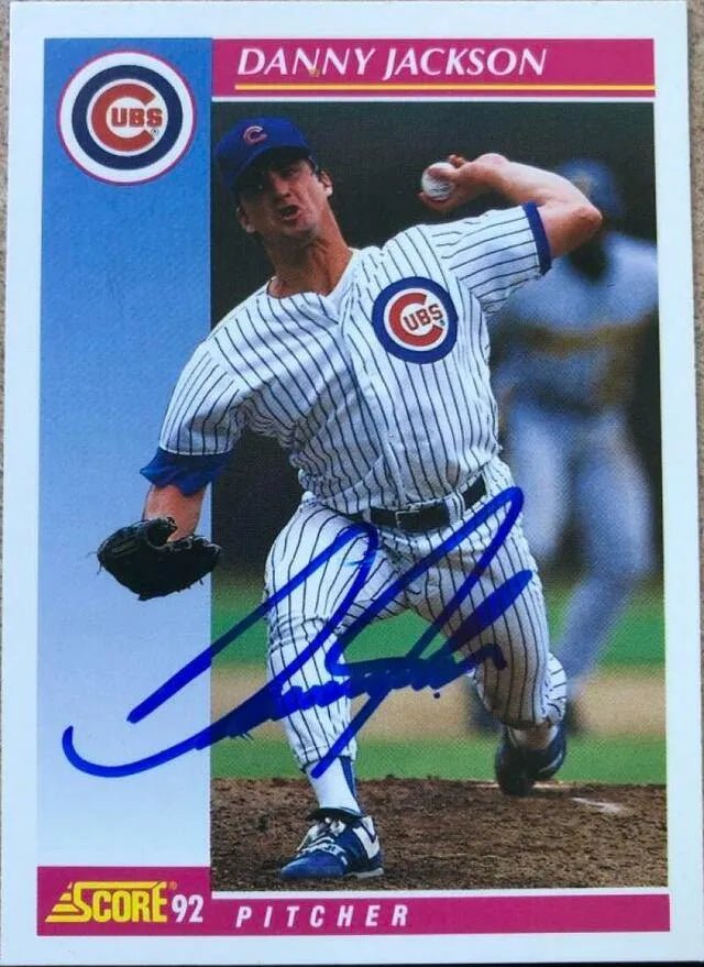 Danny Jackson Signed 1992 Score Baseball Card - Chicago Cubs
