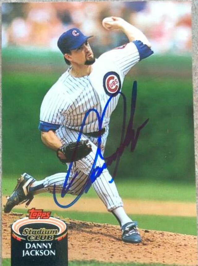 Danny Jackson Signed 1992 Stadium Club Baseball Card - Chicago Cubs - PastPros