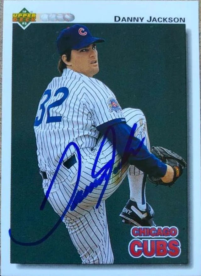 Danny Jackson Signed 1992 Upper Deck Baseball Card - Chicago Cubs