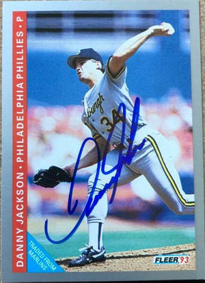 Danny Jackson Signed 1993 Fleer Baseball Card - Philadelphia Phillies - PastPros