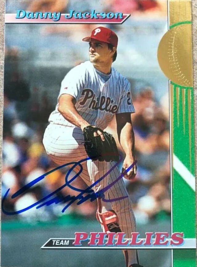 Danny Jackson Signed 1993 Stadium Club Baseball Card - Philadelphia Phillies