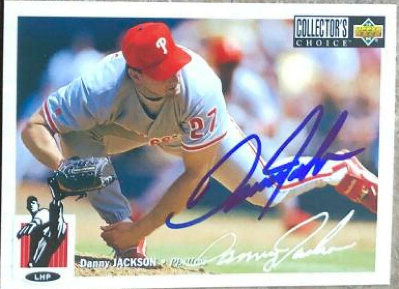 Danny Jackson Signed 1994 Collector's Choice Silver Signature Baseball Card - Philadelphia Phillies - PastPros