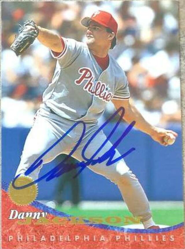 Danny Jackson Signed 1994 Leaf Baseball Card - Philadelphia Phillies - PastPros